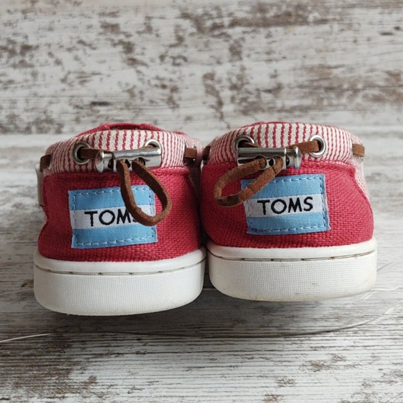⚀Sz 2 Toms Red White Stripe Nautical - Picture 8 of 11